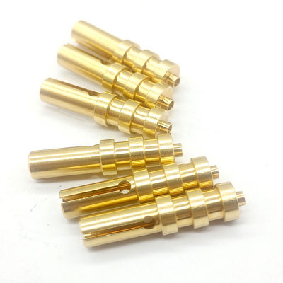 Copper Grounding Contact Pin With Acid Pickling Finish Electrical Connector Parts