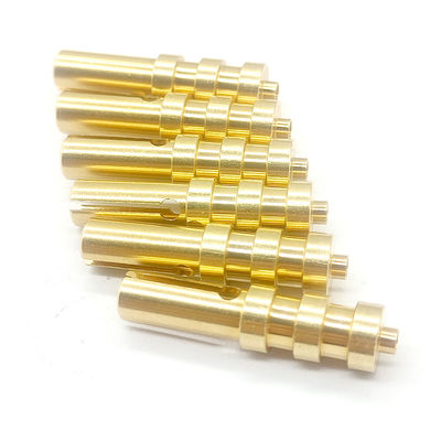 Copper Grounding Contact Pin With Acid Pickling Finish Electrical Connector Parts