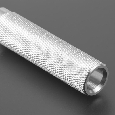 Custom CNC Machined Aluminum Knurled Cylinder Tube