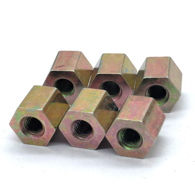 Hexagonal Long Spacer Nuts with Color - Zinc Plating, Through - Hole Extended Fastening Components for Industrial Assembly