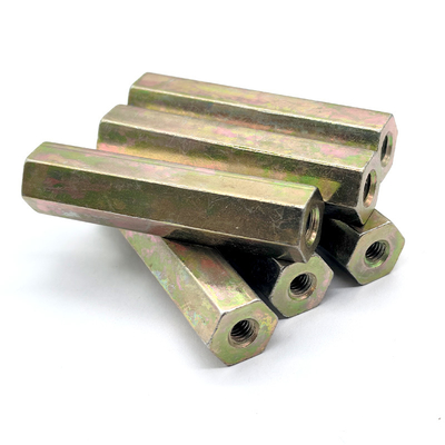 Zinc - Plated Colorful Hexagonal Long Nuts, Through - Hole Extended Connector Nuts, Hardware Fastening Accessories