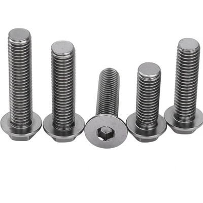 Custom Slotted Round Head Screws | CNC Machined Carbon Steel Bolts with Flat Washer Shoulder