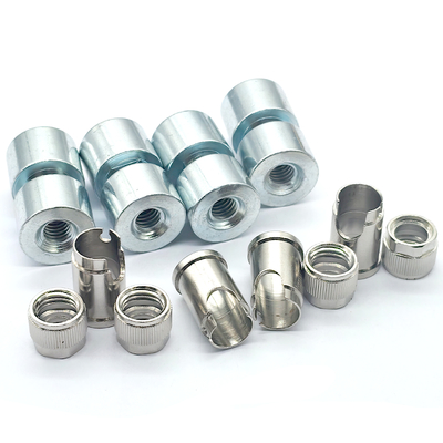 Custom Zinc Plated Steel Hex Coupling Nuts | Blue-White Zinc Threaded Connectors for Machinery & Fasteners